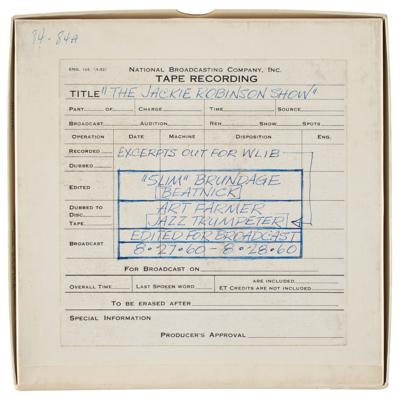 Lot #853 Jackie Robinson (2) Radio Show Reel-to-Reel Tapes - Image 3