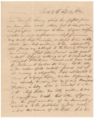 Lot #490 Ralph Waldo Emerson: Having secured a poem from the youthful 