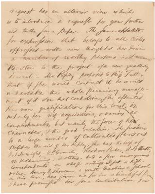 Lot #490 Ralph Waldo Emerson: Having secured a poem from the youthful 