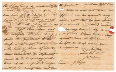 Lot #302 James Lawrence Autograph Letter Signed - Image 2