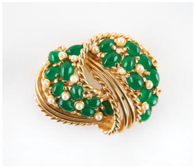 Lot #35 Jacqueline Kennedy Gifted Brooch with Autograph Gift Note - Image 1