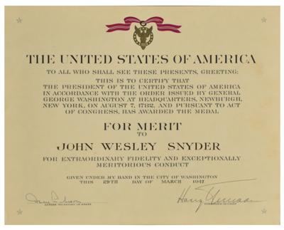 Lot #30 Harry S. Truman Documents Signed - Image 3