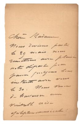 Lot #639 Cecile Chaminade Autograph Letter Signed - Image 1