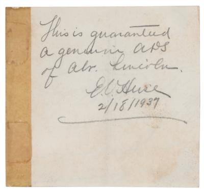 Lot #13 Abraham Lincoln: President Lincoln discharges an 