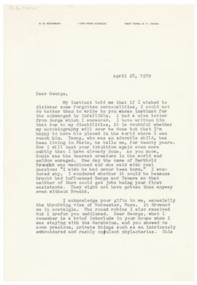 Lot #528 S. N. Behrman Typed Letter Signed - Image 1