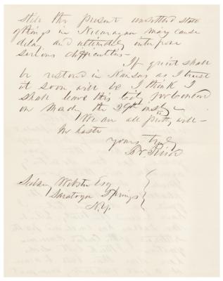 Lot #130 Franklin Pierce: Nearing the end of his presidency, Pierce seeks respite in New Hampshire, 
