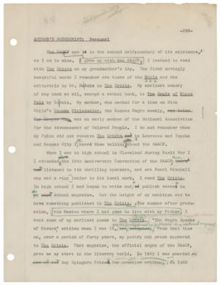 Lot #499 Langston Hughes Typed Manuscript Signed and (2) Signed Books - Image 1