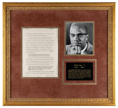 Lot #182 Malcolm X: 