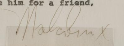 Lot #182 Malcolm X: 