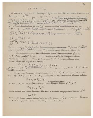 Lot #192 Albert Einstein Handwritten Scientific