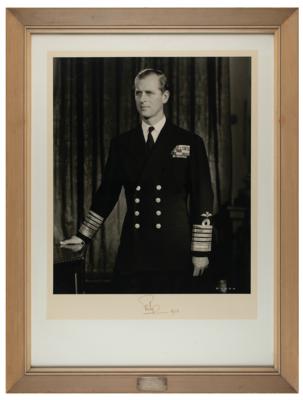 Lot #206 Queen Elizabeth II and Prince Philip Signed Oversized Photographs - Image 3