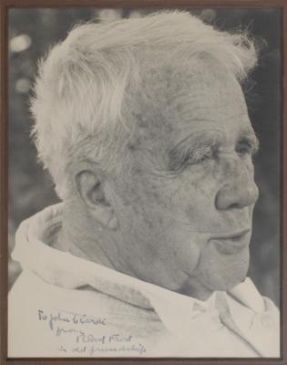 Lot #551 Robert Frost Signed Photograph - Image 1