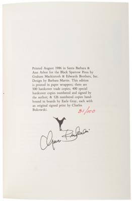 Lot #533 Charles Bukowski Signed Book - Image 2