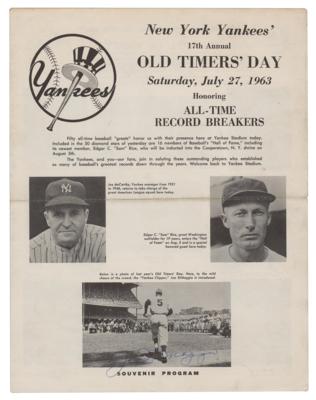 Lot #800 Joe DiMaggio and Bob Feller Signed Program - Image 1