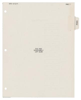 Lot #365 Apollo 15 Flown LM Malfunction Procedures Page: Flown Apollo 15 