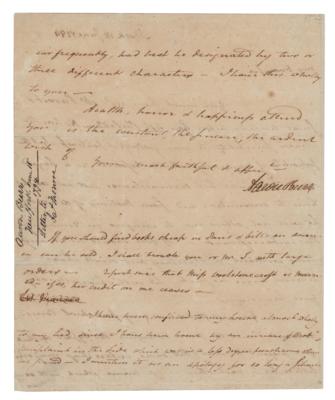 Lot #168 Aaron Burr Autograph Letter Signed to James Monroe - Image 2