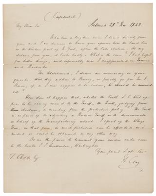 Lot #170 Henry Clay: On Whig election prospects in New York: 
