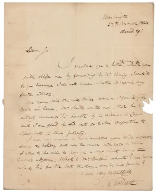 Lot #274 Joel R. Poinsett Autograph Letter Signed with Free Frank - Image 1