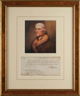 Lot #5 Thomas Jefferson Autograph Letter Signed - Image 1