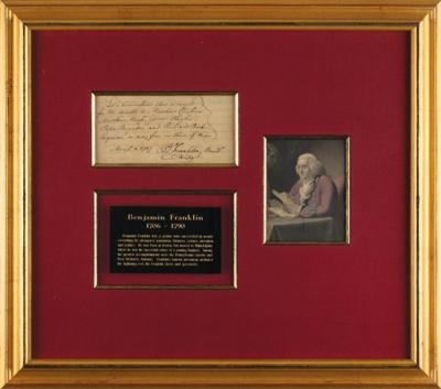 Lot #164 Benjamin Franklin Document Signed - Image 1