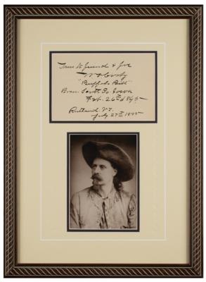 Lot #208 William F. 'Buffalo Bill' Cody Signature - Image 1