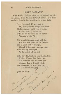 Lot #353 Amelia Earhart Signature - Image 2