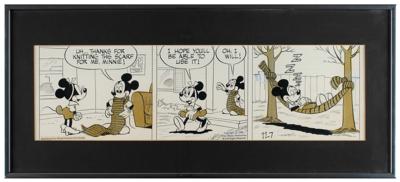 Lot #467 Disney: Mickey and Minnie Mouse Original Comic Strip - Image 1