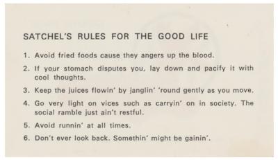 Lot #848 Satchel Paige Signed Business Card - Image 2