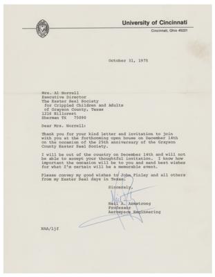 Lot #364 Neil Armstrong Typed Letter Signed - Image 1
