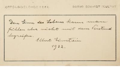 Lot #190 Albert Einstein: 