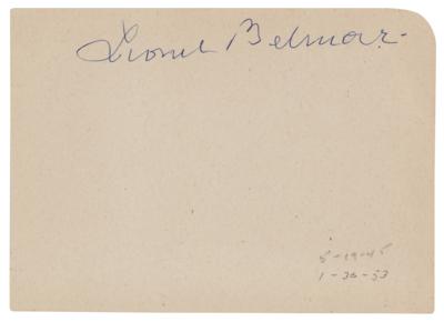 Lot #714 Frankenstein: Lionel Belmore Signature - Image 1