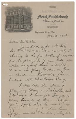 Lot #761 Louis Wolheim Autograph Letter Signed - Image 1