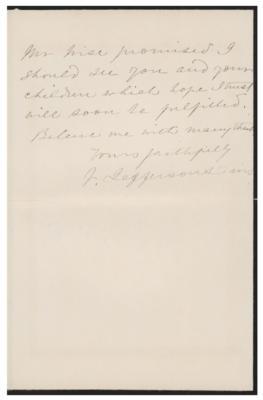 Lot #318 Varina Davis (2) Autograph Letters Signed - Image 2