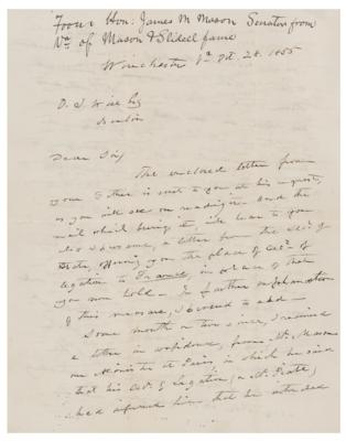 Lot #263 James M. Mason Autograph Letter Signed - Image 1