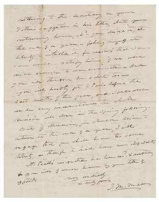 Lot #263 James M. Mason Autograph Letter Signed - Image 4