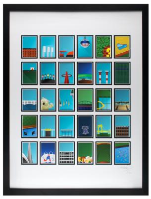 Lot #851 S. Preston (3) Limited Edition Minimalist Sports Prints - Image 1