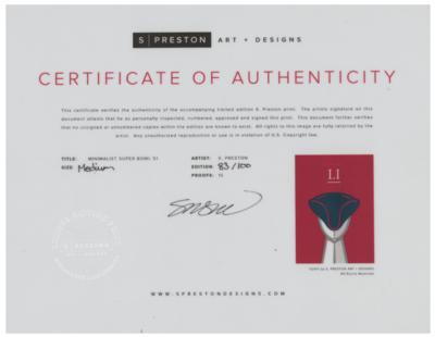 Lot #851 S. Preston (3) Limited Edition Minimalist Sports Prints - Image 6
