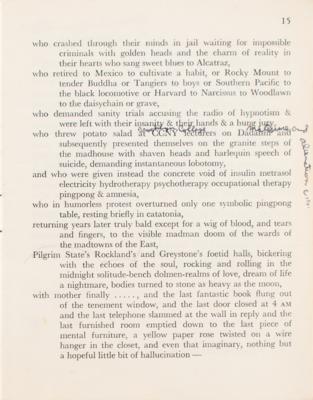 Lot #494 Allen Ginsberg Signed First Edition of Howl (Annotated and Signed by Carl Solomon) - Image 7