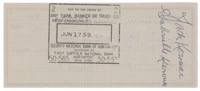 Lot #502 Jack Kerouac Twice-Signed Check - Image 2