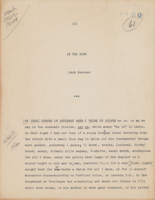Lot #503 Jack Kerouac Hand-Corrected and Signed Manuscript - Image 4
