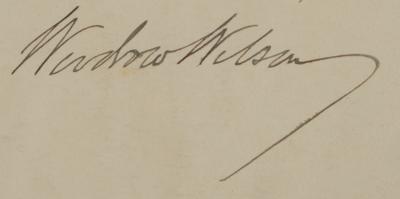 Lot #161 Woodrow Wilson Document Signed as President - Image 2