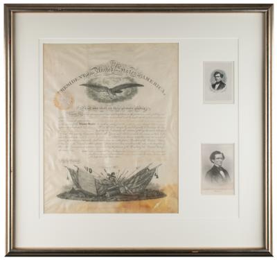 Lot #11 Franklin Pierce and Jefferson Davis Document Signed as President and Secretary of War - Image 1