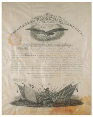 Lot #11 Franklin Pierce and Jefferson Davis Document Signed as President and Secretary of War - Image 2