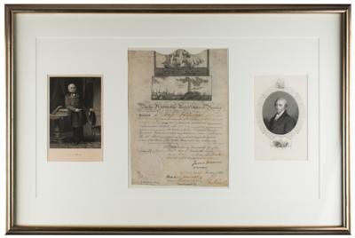Lot #8 James Monroe and John Quincy Adams Document Signed as President and Secretary of State - Image 1