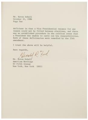 Lot #91 Gerald Ford: Ford on appealing the 22nd amendment, and how he has 