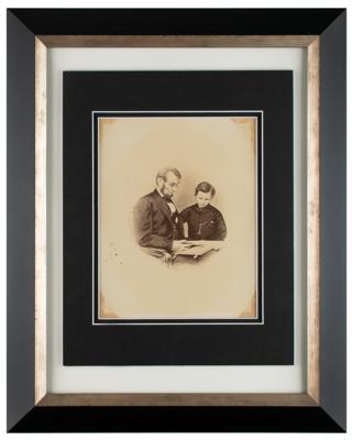 Lot #16 Abraham Lincoln and Tad Lincoln Oversized Albumen Photograph - Image 1