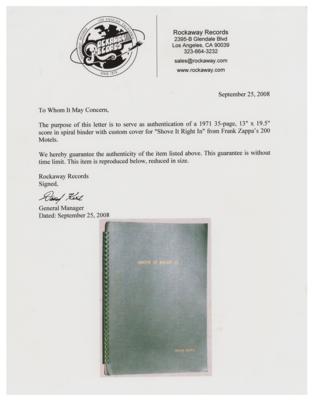 Lot #627 Frank Zappa's Collection of (3) Score Booklets for 200 Motels - Image 17