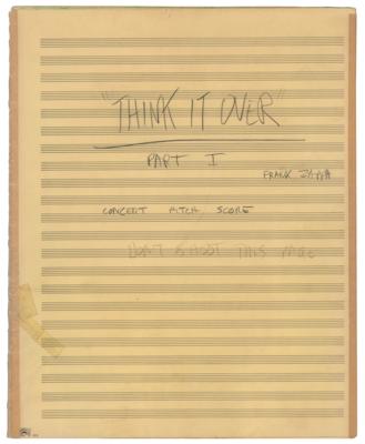 Lot #629 Frank Zappa's Handwritten Orchestral Arrangement for 'Think It Over' - Image 1