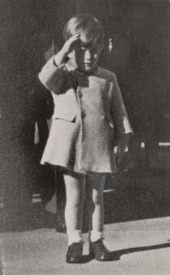 Lot #175 John F. Kennedy, Jr. Signed Photograph and Iconic Wire Photo - Image 3