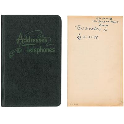 Lot #40 John F. Kennedy's 1947?1952 Congressional Address + Telephone Book Including Initialed Invoice - Image 1